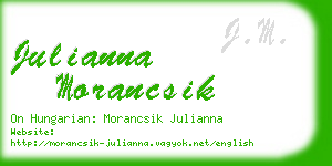 julianna morancsik business card